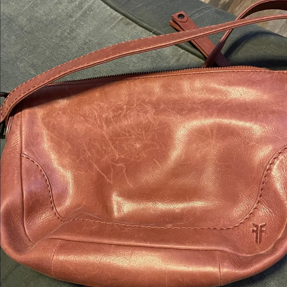Frye Leather Crossbody Bag in Dusty Rose